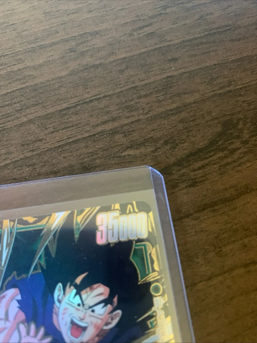 Majin Buu & Kid Goku Holographic Trading Card Sleeve — Green & Gold Artwork